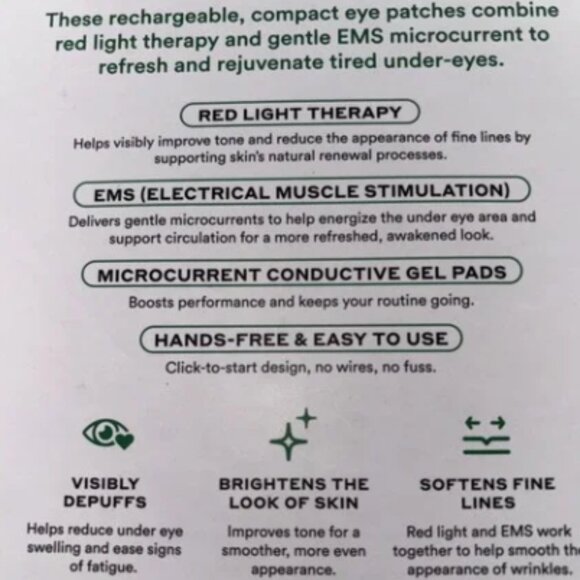 NWT Mario Badescu Red Light EMS Under Eye Patches - Picture 7 of 11
